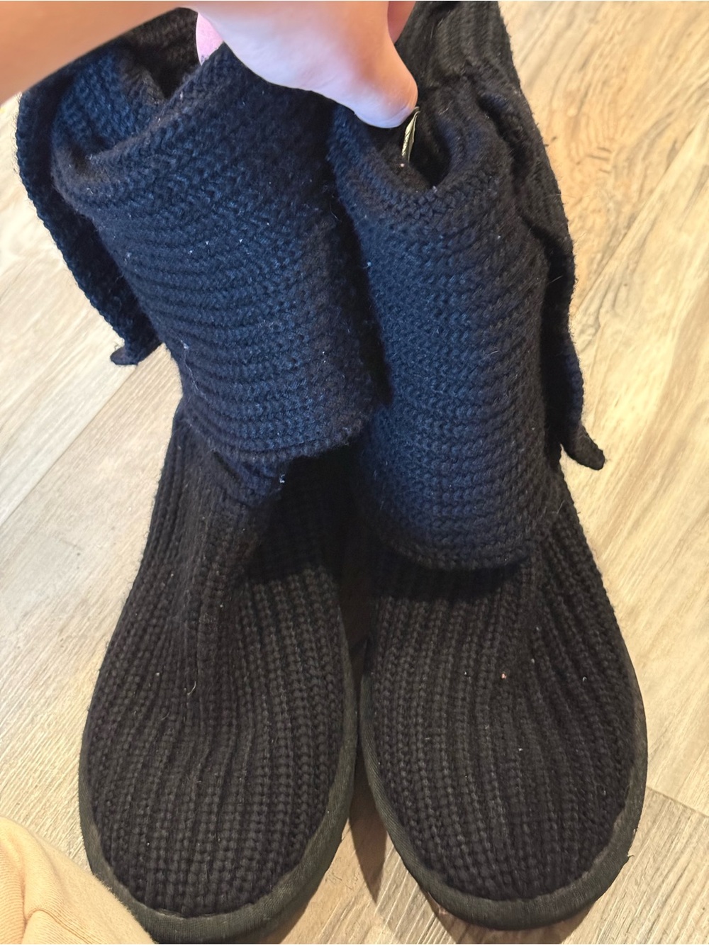 UGG Black Ribbed Knit Boot Socks